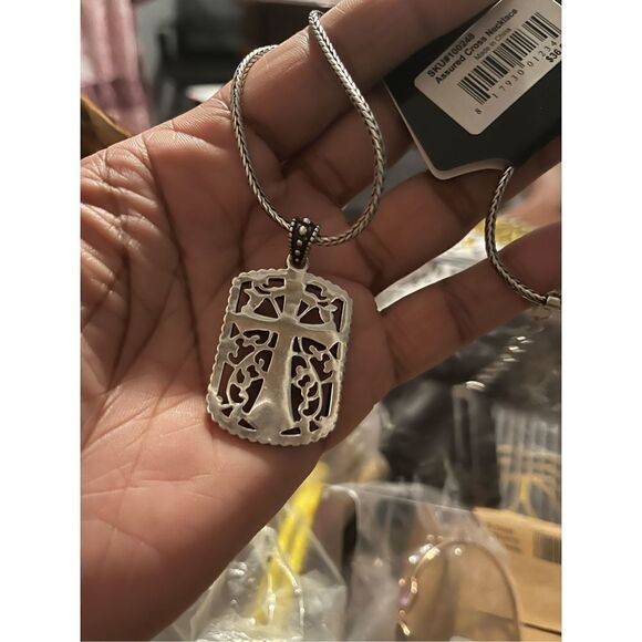 Halle Joy Cross Pendant Silver Chain - Picture 4 of 10